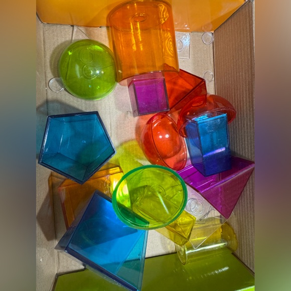Learning Resources View Thru Geometric Solids 3D Shapes Math Tool Hands On - Picture 5 of 7